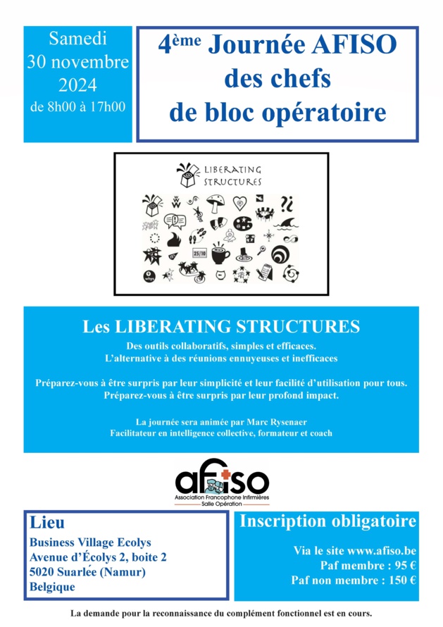 Samedi 30 novembre 2024 - 4ème Journée AFISO des chefs de bloc opératoire